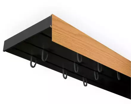 SN DECO GROUP Карниз для штор "Карниз SH с крышкой", 3 направляющие, фиксированный размер 600 см, черный