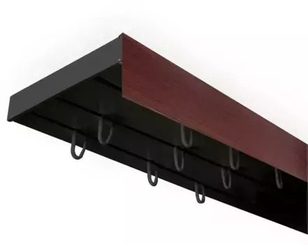 SN DECO GROUP Карниз для штор "Карниз SH с крышкой", 3 направляющие, фиксированный размер 360 см, черный
