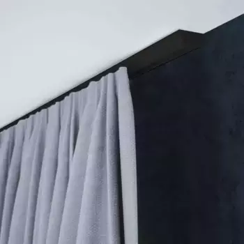 SN DECO GROUP Карниз для штор "Предметный рельс SC", 1 направляющая, фиксированный размер 120 см, черный