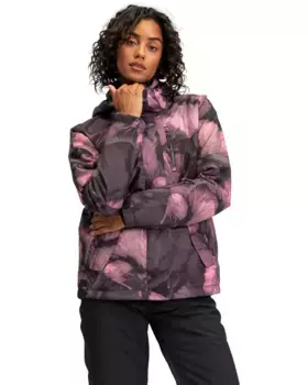 Сноубордическая куртка Roxy " Roxy Jetty", цвет True Black Pansy Pansy