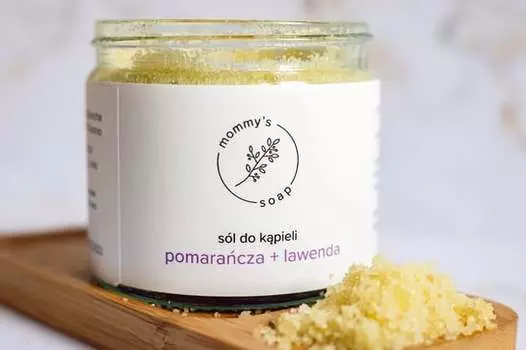 Соль для ванн апельсин + лаванда, mommy’s soap