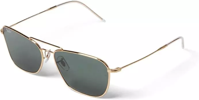 Солнцезащитные очки 58 mm 0RBR0102S Caravan Reverse Ray-Ban, цвет Arista/Dark Green