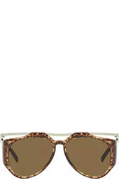 Солнцезащитные очки Amelia SL M137 золотисто-коричневого цвета Saint Laurent