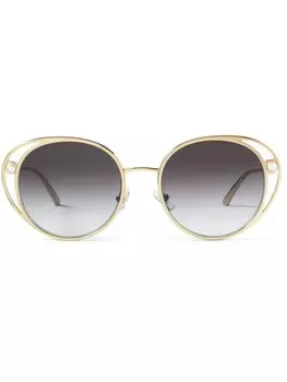 Солнцезащитные очки Angela в круглой оправе Jimmy Choo Eyewear, золотистый