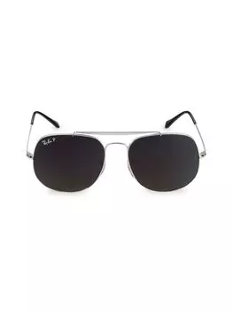 Солнцезащитные очки-авиаторы 57MM Ray-Ban, черный