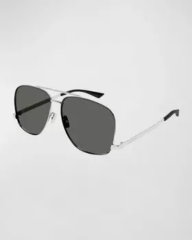 Солнцезащитные очки-авиаторы Leon Saint Laurent, цвет Shiny Silver