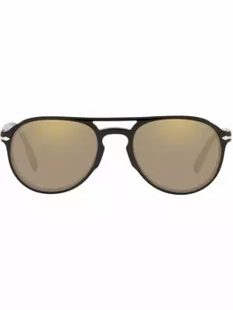 Солнцезащитные очки-авиаторы Persol, черный