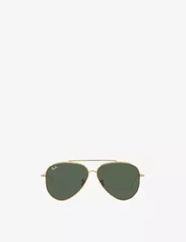 Солнцезащитные очки-авиаторы Ray-Ban, цвет Gld/Grn