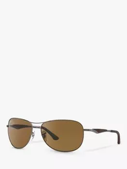 Солнцезащитные очки-авиаторы Ray-Ban RB3519, матовый бронзовый