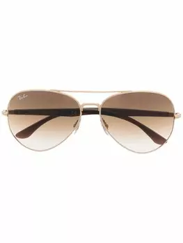 Солнцезащитные очки-авиаторы с эффектом градиента Ray-Ban, коричневый