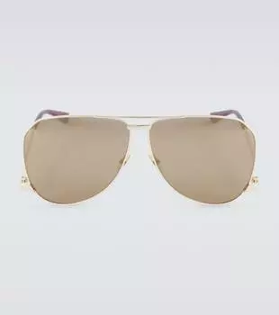 Солнцезащитные очки-авиаторы sl 690 Saint Laurent, желтый