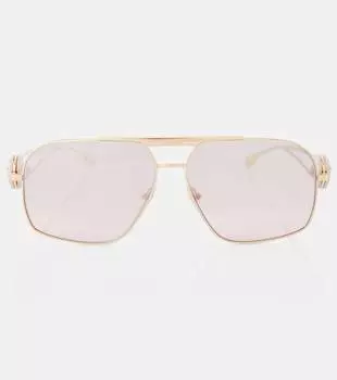 Солнцезащитные очки-авиаторы Versace, розовый