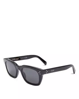 Солнцезащитные очки Bold 3 Dots Rectangular, 51 мм CELINE, черный