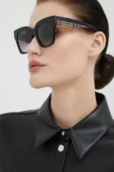 Солнцезащитные очки Burberry, черный