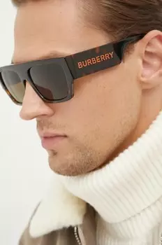 Солнцезащитные очки Burberry, коричневый