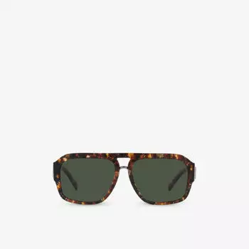 Солнцезащитные очки dg4403 в ацетатной оправе в пилотной оправе Dolce & Gabbana, коричневый