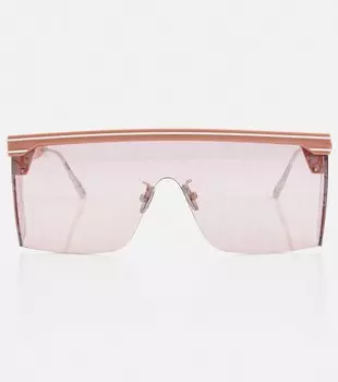 Солнцезащитные очки DiorClub M1U с плоскими бровями Dior Eyewear, розовый