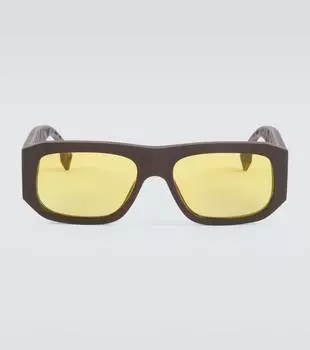 Солнцезащитные очки fendi shadow прямоугольной формы Fendi, красный