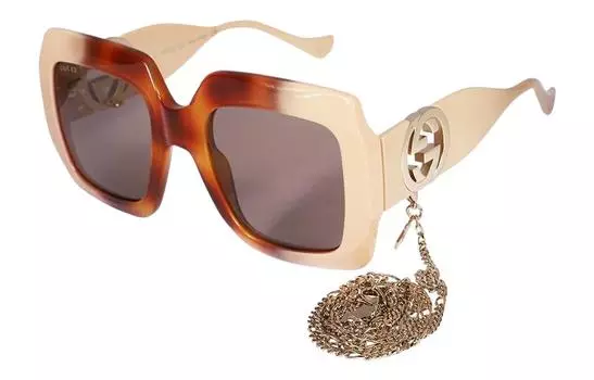 Солнцезащитные очки Gucci Chain-strap, белый
