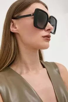 Солнцезащитные очки Gucci, черный