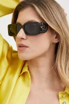 Солнцезащитные очки Gucci, черный