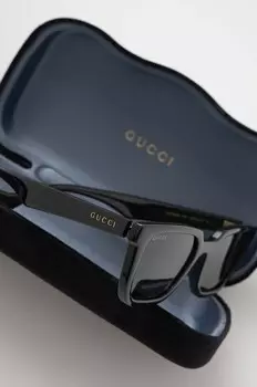 Солнцезащитные очки Gucci, черный