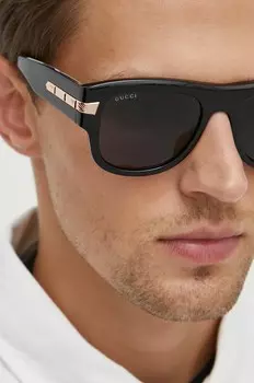 Солнцезащитные очки Gucci, черный