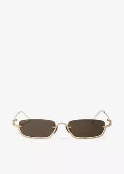 Солнцезащитные очки Gucci Rectangular-Frame, золотой