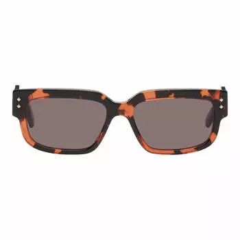 Солнцезащитные очки Gucci Rectangular, коричневый