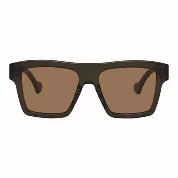Солнцезащитные очки Gucci Square, коричневый