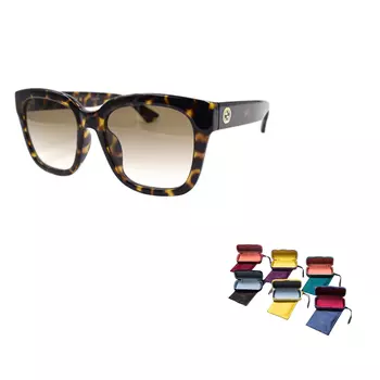 Очки солнцезащитные Gucci Unisex с футляром, коричневый / желтый