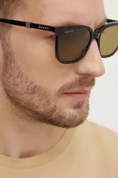 Солнцезащитные очки Gucci, зеленый