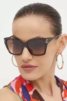 Солнцезащитные очки Jimmy Choo, коричневый