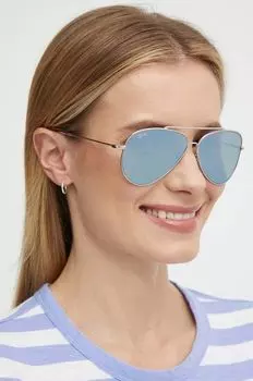 Солнцезащитные очки LENNY KRAVITZ X AVIATOR REVERSE Ray-Ban, серебряный
