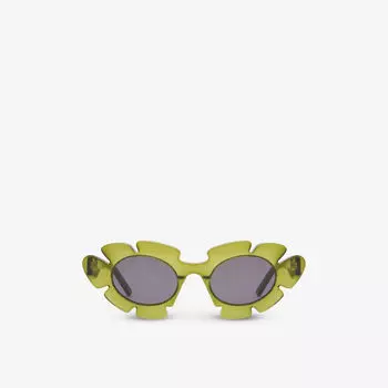 Солнцезащитные очки Loewe x Paula's Ibiza G000270X03 в форме цветка из ацетата ацетата Loewe, зеленый