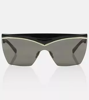 Солнцезащитные очки-маска sl 614 Saint Laurent, черный
