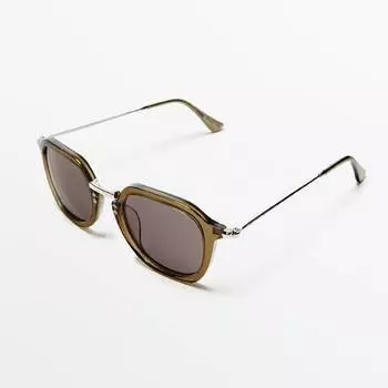Солнцезащитные очки Massimo Dutti Oval, зеленый