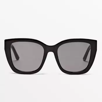 Солнцезащитные очки Massimo Dutti Square, черный
