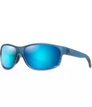 Солнцезащитные очки Maui Jim Kaiwi Channel PolarizedPlus2 с оберткой 62 мм, синий