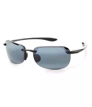 Солнцезащитные очки Maui Jim Sandy Beach PolarizedPlus2 без оправы, 56 мм, черный