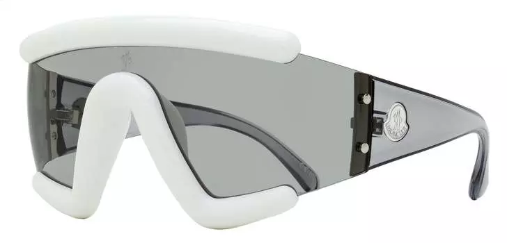Солнцезащитные очки Moncler Unisex Lancer Shield ML0253 21A Белые 0 мм