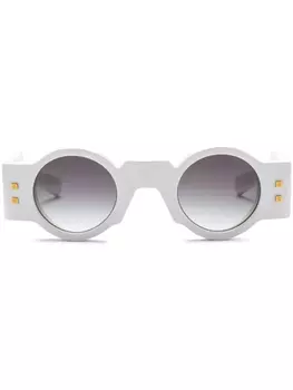 Солнцезащитные очки Olivier в круглой оправе Balmain Eyewear, белый