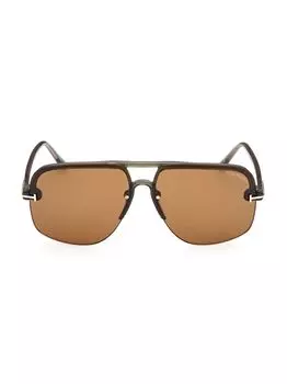 Солнцезащитные очки Pilot из ацетата 59MM Tom Ford, зеленый