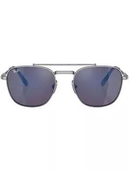 Солнцезащитные очки-пилоты Frank II Titanium Ray-Ban, серебристый