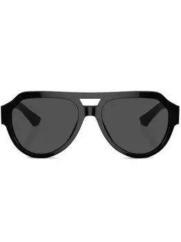 Солнцезащитные очки-пилоты с логотипом Dolce & Gabbana Eyewear, черный