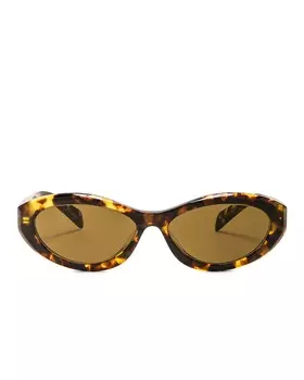 Солнцезащитные очки Prada Oval, коричневый