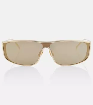 Солнцезащитные очки прямоугольной формы SL 605 Saint Laurent, золотой