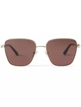 Солнцезащитные очки Pua в квадратной оправе Jimmy Choo Eyewear, золотистый