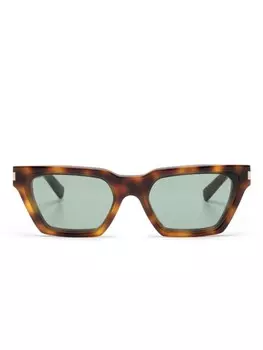 Солнцезащитные очки с логотипом Saint Laurent Eyewear, коричневый
