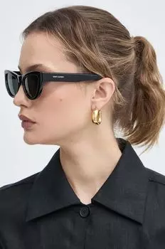 Солнцезащитные очки Saint Laurent, черный
